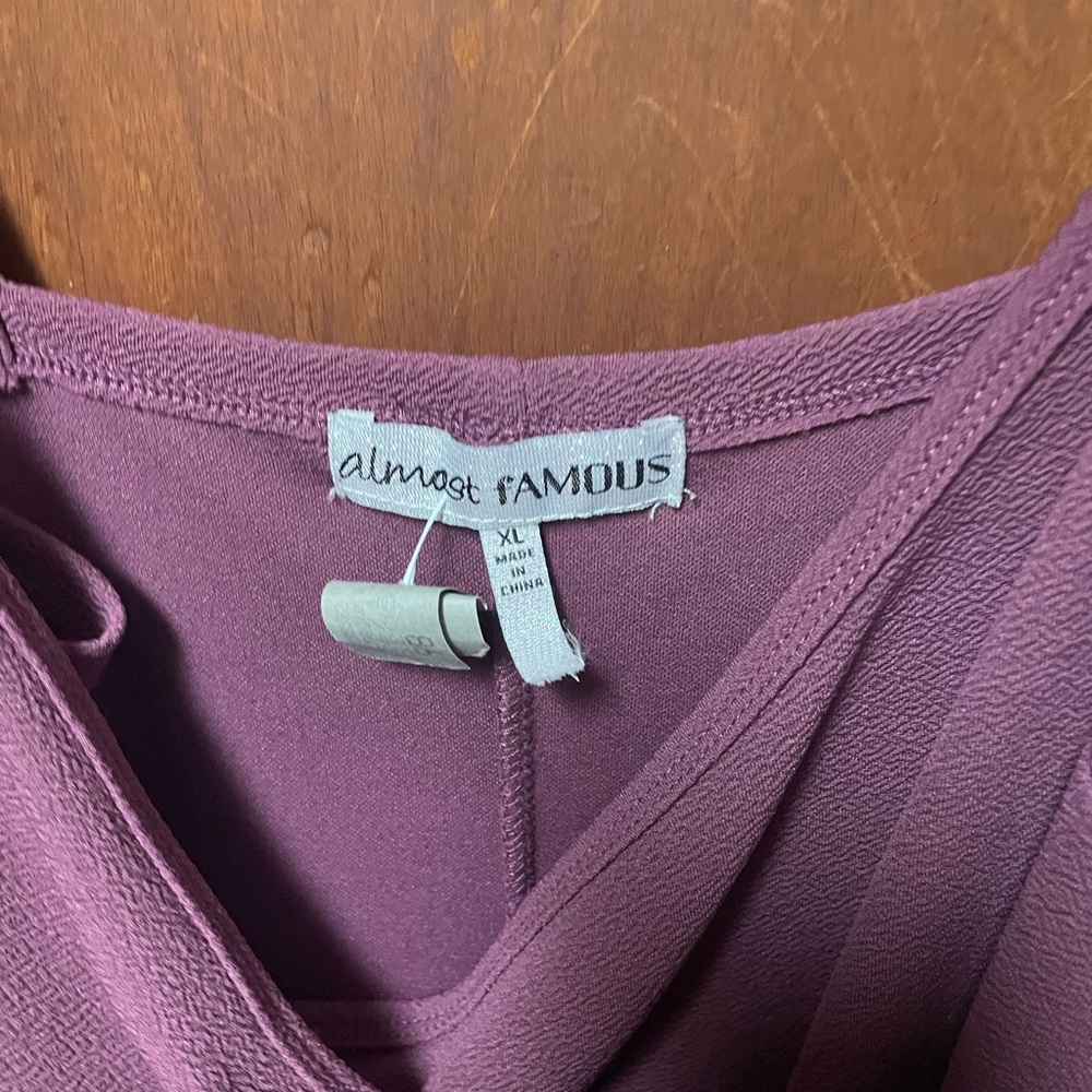 Almost Famous Purple Mini Dress - Picture 2 of 2